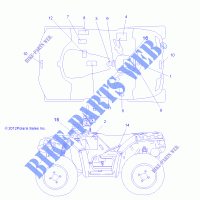DECALS   A14ZN8EFP (49ATVDECALSS13850F) for Polaris SPORTSMAN FOREST 850 2014