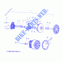 DRIVE TRAIN, CLUTCH, PRIMARY   S13CB6/CP6 (49SNOWDRIVECLUTCH09600TRG) for Polaris INDY 2013