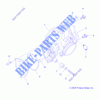 THROTTLE  BODY   A14DN5EAH/EAR (49ATVTHROTTLE BODY09SPXP550) for Polaris SPORTSMAN TOURING 550 EPS 2014