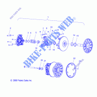 DRIVE TRAIN, CLUTCH, PRIMARY   S12CG8/CH8 ALL OPTIONS (49SNOWDRIVECLUTCH09600TRG) for Polaris RMK 2012