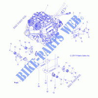 ENGINE, MOUNTING   S12CG8/CH8 ALL OPTIONS (49SNOWENGINEMOUNT12800SB) for Polaris RMK 2012