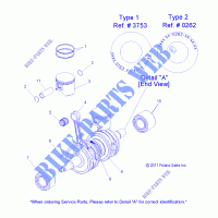 PISTON   CRANKSHAFT   S12CG8/CH8 ALL OPTIONS (49SNOWPISTONCRANKSHAFT12800) for Polaris RMK 2012