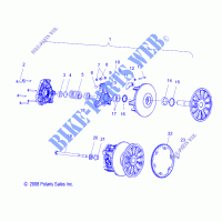 DRIVE TRAIN, CLUTCH, PRIMARY   S11PU6MSL/MEL (49SNOWDRIVECLUTCH09600TRG) for Polaris UTILITY 2011