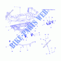 BED BOX FRAME   LATCH   A14TN5EAA/EAD (49ATVBOX11SPX2550) for Polaris SPORTSMAN X2 550 EPS 2014