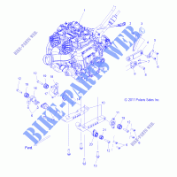 ENGINE, MOUNTING   S11BF8/BD8 ALL OPTIONS (49SNOWENGINEMOUNT11800PRMK) for Polaris RUSH 2011