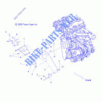 ENGINE, MOUNTING, RH   S11PU7ESL/EEL (49SNOWENGINEMOUNTRH09WIDE) for Polaris UTILITY 2011