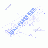 REAR BRAKE CALIPER   A14TN5EAI (49ATVBRAKERR09SPXP850) for Polaris SPORTSMAN X2 550 EPS LE UE 2014