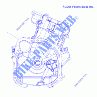 SHORT BLOCK   A14TN55FA (49ATVENGINE09SPXP550) for Polaris SPORTSMAN X2 550 INTL 2014