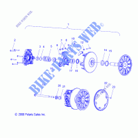 DRIVE TRAIN, CLUTCH, PRIMARY   S10PG8/PH8 ALL OPTIONS (49SNOWDRIVECLUTCH09600TRG) for Polaris DEEP SNOW 2010
