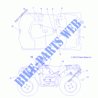 DECALS   A14ZN55TA (49ATVDECALSS13SP550) for Polaris SPORTSMAN XP 550 EPS HD INTL 2014