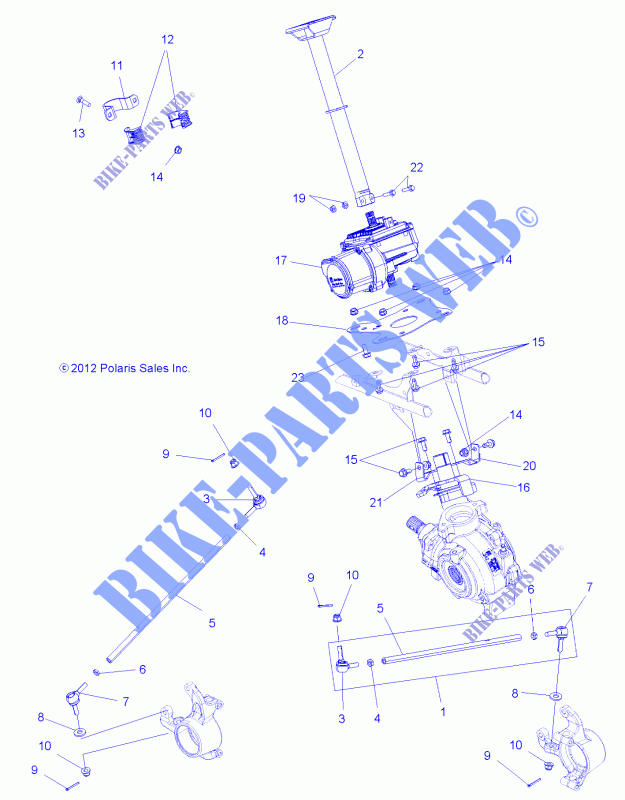 STEERING POST   ASM.   A13GH8EAK (49ATVSTEERING13850SCRAM) for Polaris SCRAMBLER 850 HO EPS 2013