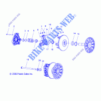 DRIVE TRAIN, PRIMARY CLUTCH   S08PB6FS/FE (49SNOWDRIVECLUTCH086008BALL) for Polaris PERFORMANCE 2008