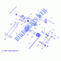 REAR SUSPENSION TORQUE ARM   S08PB6FS/FE (49SNOWTORQUEREAR086008BALL) for Polaris PERFORMANCE 2008