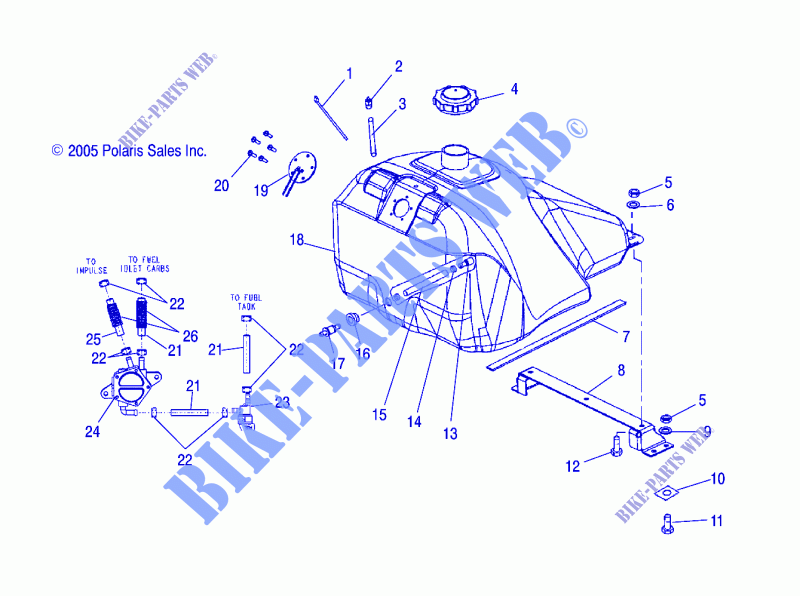 FUEL SYSTEM   S06NT6ES (4998889888A07) for Polaris TOURING 2006