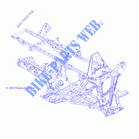 CHASSIS, FRAME   A13MH46AF/AX/MS46AX (49ATVFRAME11SP500) for Polaris SPORTSMAN 400 HO 4X4 2013