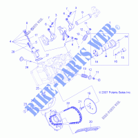 VALVES AND CAMSHAFT   A13MH46AF/AX/MS46AX (49ATVVALVE08SP500) for Polaris SPORTSMAN 400 HO 4X4 2013
