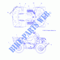 DECALS   A13MH50TD (49ATVDECALSS13SP500) for Polaris SPORTSMAN 500 HD 2013