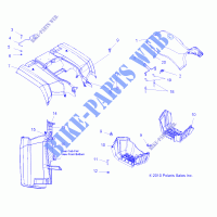 REAR CAB, SEAT AND FOOTWELLS   A13MH50AJ/AQ/AX/AZ (49ATVCABRR11SP500) for Polaris SPORTSMAN 500 HO 2013