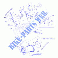 VALVES AND CAMSHAFT   A13MH50AJ/AQ/AX/AZ (49ATVVALVE08SP500) for Polaris SPORTSMAN 500 HO 2013