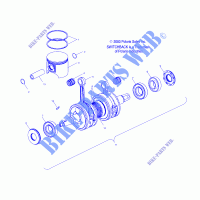 PISTON   CRANKSHAFT (600)   S04NS6ES/A/B/C/D (4988378837D01) for Polaris SWITCHBACK 2004
