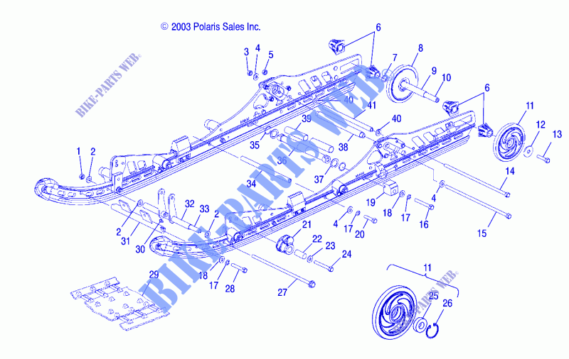 REAR SUSPENSION   S03NT7DS (4978137813B13) for Polaris TOURING 2003