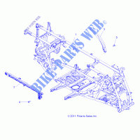 CHASSIS, MAIN FRAME   A13ZN55TA (49ATVFRAME12SP550) for Polaris SPORTSMAN XP 550 HD 2013