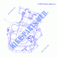 SHORT BLOCK   A13ZN55TA (49ATVENGINE09SPXP550) for Polaris SPORTSMAN XP 550 HD 2013