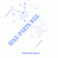 ENGINE, CARBURETOR BRACKET   A13NA32AA (49ATVCARBBRKT10TBLZR) for Polaris TRAIL BLAZER 330 2013