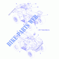 DECALS   A13EA32FA (49ATVDECALSS12BOSSI) for Polaris TRAIL BOSS 330 INTL 2013