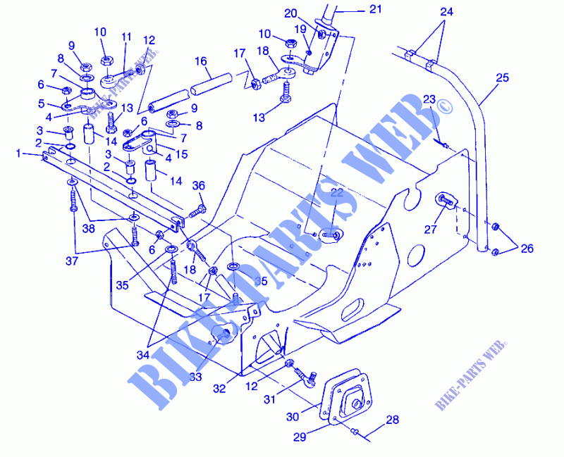 STEERING 500 INDY 0982764(A)(B) AND EUROPEAN 500 INDY E982764A (4942104210B004) for Polaris OTHERS 1998