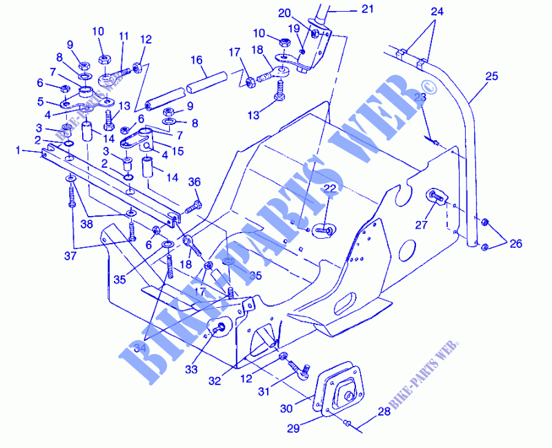 STEERING 500 INDY 0982764(A)(B) AND EUROPEAN 500 INDY E982764A (4942104210B004) for Polaris INDY 1998