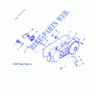 CRANKCASE COVER, LH   A12PB20AF (49ATVCRANKCASECVRLH08PHX) for Polaris PHOENIX 200 2012