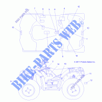 DECALS   A12ZN5EAD/EAH/EAL/EAM/EAO/EAT (49ATVDECALSS12SPEPS550) for Polaris SPORTSMAN EPS 550 2012