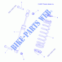 REAR SHOCK   A12ZN5EAD/EAH/EAL/EAM/EAO/EAT (49ATVSHOCKRR7043169) for Polaris SPORTSMAN EPS 550 2012