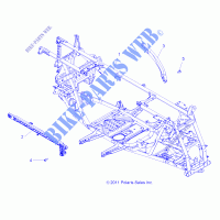 CHASSIS, MAIN FRAME   A12ZN5EFF (49ATVFRAME12SP550) for Polaris SPORTSMAN FOREST 550 2012