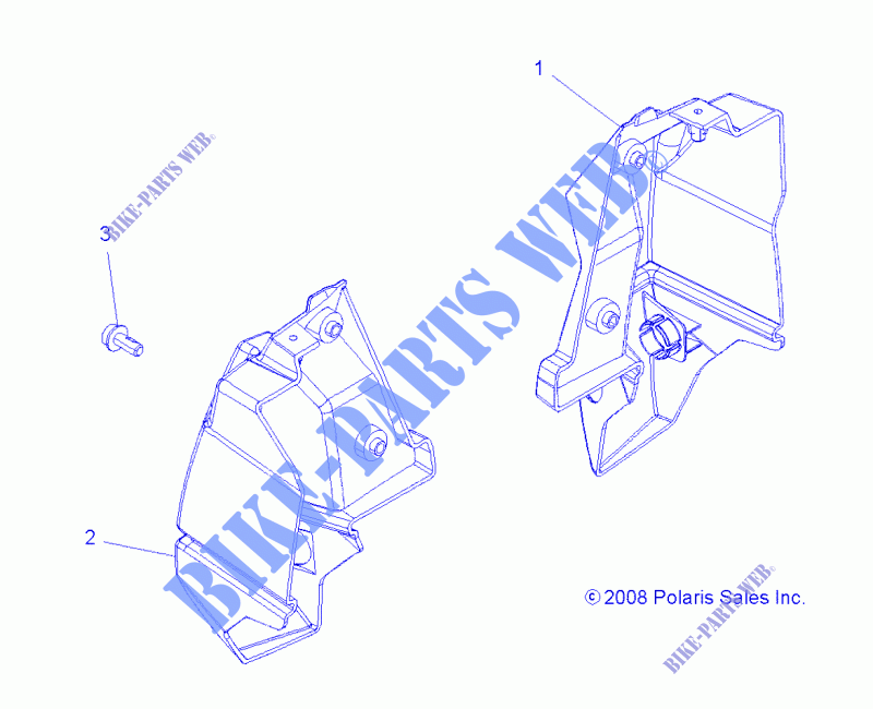 REAR BUMPER   A12ZN5EFF (49ATVBUMPERRR09SPXP550) for Polaris SPORTSMAN FOREST 550 2012