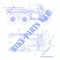 DECALS   A12CF76FF (49ATVDECALSS12SP8006X6F) for Polaris SPORTSMAN FOREST 800 6X6 2012
