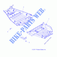 SKID PLATES   A12DN5EAF/EAR (49ATVSKIDPLATE12SPTRG550) for Polaris SPORTSMAN TOURING EPS 550 2012