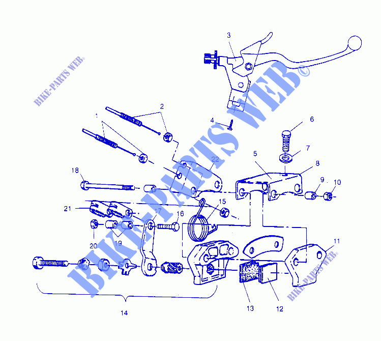 BRAKE EUROPEAN WIDETRAK GT E952061 (4928962896B014) for Polaris WIDETRAK 1995