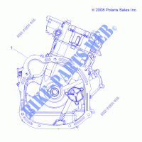 SHORT BLOCK   A12TN55FA (49ATVENGINE09SPXP550) for Polaris SPORTSMAN X2 550 INTL 2012