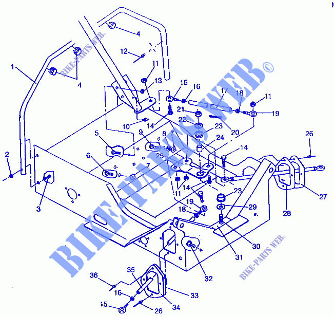 STEERING ASSEMBLY RXL TOURING E940869 (49274327430014) for Polaris TOURING 1994