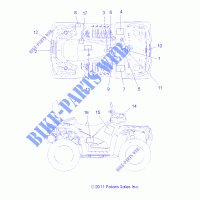 DECALS   A12DN8EFW (49ATVDECALSS12SPTRGEPS850I) for Polaris SPORTSMAN XP TOURING EPS 850 INTL 2012