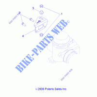 ENGINE, CARBURETOR BRACKET   A12NA32FA (49ATVCARBBRKT10TBLZR) for Polaris TRAIL BLAZER 330 INTL 2012