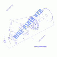 DRIVE TRAIN, PRIMARY CLUTCH   A11LB27AA (49ATVPRIMARY08SP300) for Polaris HAWKEYE 2011