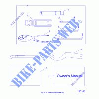 REFERENCES, TOOL KIT AND OWNERS MANUAL   A18DAE57N5 (100163) for Polaris ACE 570 EFI TRACTOR 2018