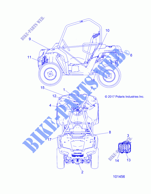DECALS   A18DAE57N5 (101456) for Polaris ACE 570 EFI TRACTOR 2018