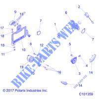 ELECTRICAL, TURN SIGNALS   A18SXS95FR (C101359) for Polaris SPORTSMAN 1000 XP ZUG 2018