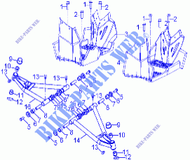 CHASSIS, A ARM AND FOOTREST   A18YAF11B5/N5 (A00049) for Polaris SPORTSMAN 110 EFI 2018