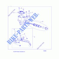 FRONT BRAKE BRAKE LEVER AND MASTER CYLINDER   A18SWE57B1 (100994) for Polaris SPORTSMAN X2 570 EPS 2018