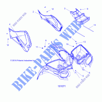 FRONT CAB AND SIDE PANELS   A18SEA57F1/SEE57F1/7 (101071) for Polaris SPORTSMAN 570 EPS EU 2018